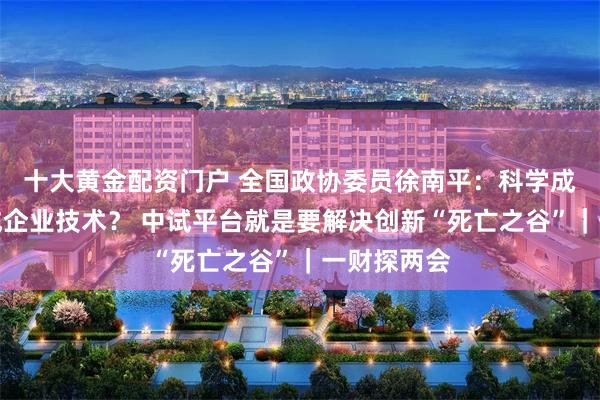 十大黄金配资门户 全国政协委员徐南平：科学成果如何变成企业技术？ 中试平台就是要解决创新“死亡之谷”｜一财探两会